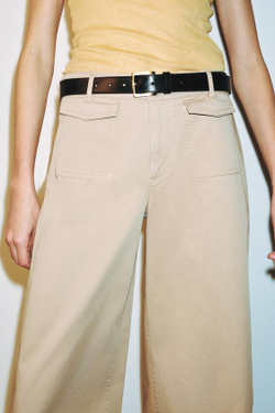 ZARA ДЖИНСОВЫЕ КЮЛОТЫ Z1975, СВЕТЛЫЙ ЖЕЛТО-КОРИЧНЕВЫЙ