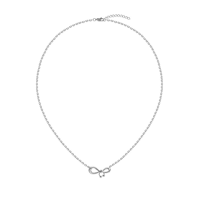 Колье Бант с Пирсингом – Серебро