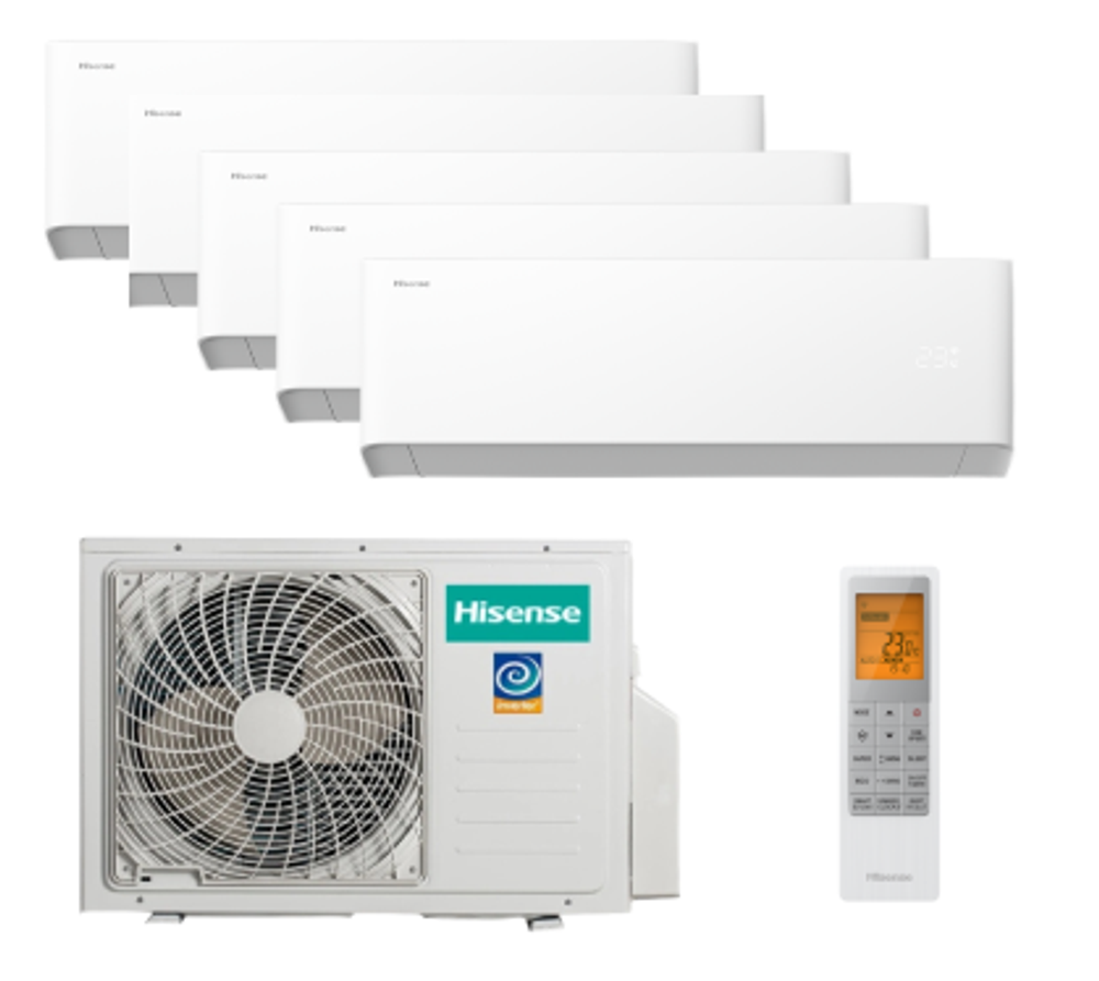 Мульти сплит-система Hisense на 5 комнаты (25+25+25+25+25 кв.м.) VIBE PRO, белый