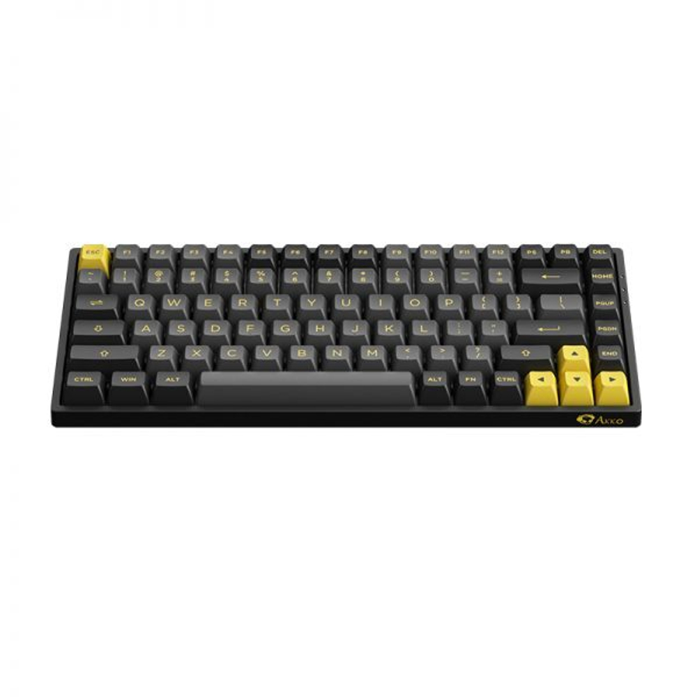 AKKO 3084B Plus Black&Gold 3 Modes RGB Hot Swap  V3 Cream Yellow Switch,ASA profile keycap