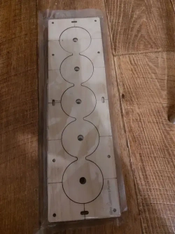 Кондуктор - Шаблон для сверления подрозетников 68 мм - 5 шт от 1 до 5 отверстий - 5 шт от 1 до 5 отверстий