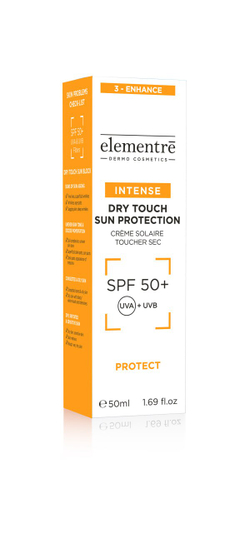 Солнцезащитный крем SPF50+ DRY TOUCH - SPF50+ DRY TOUCH SUN PROTECTION 50 ml от Elementrè Dermo Cosmetics, Швейцария, без жирного блеска и липкости.