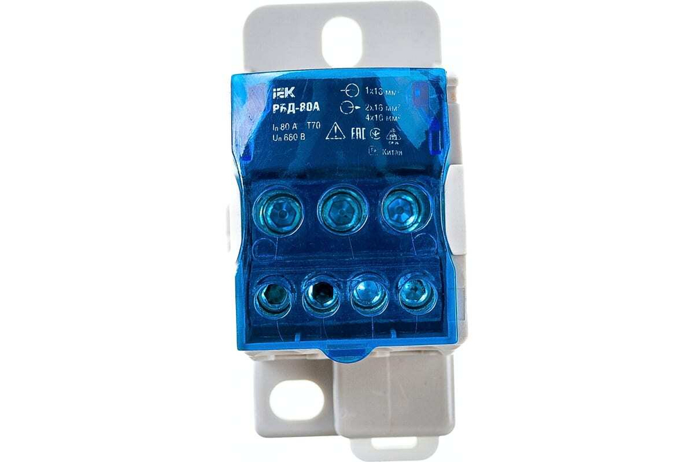 Блок распределительный РБД-80А на DIN-рейку IEK
