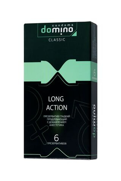 Презервативы с пролонгирующим эффектом DOMINO Classic Long action - 6 шт.