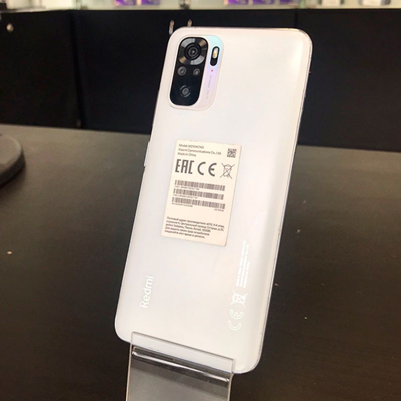Смартфон Xiaomi Redmi Note 10 NFC 4/64Gb (Pebble White) Белый (Витринный)