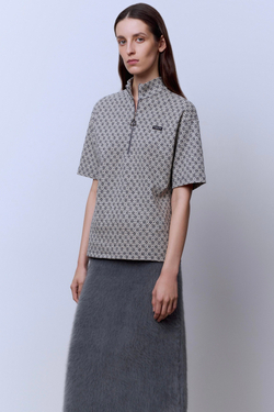 Поло на молнии с хлопком