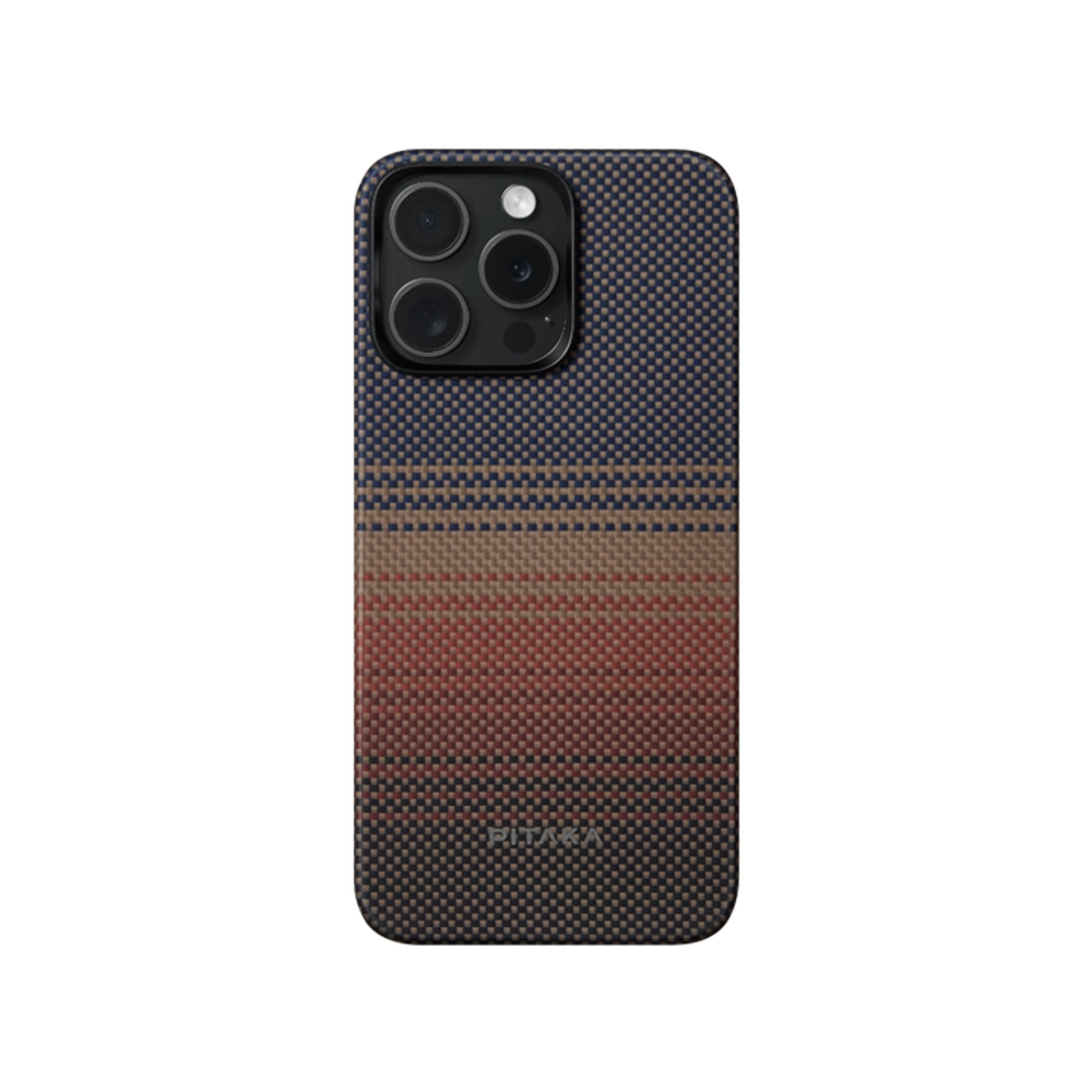 Чехол Pitaka Fusion Weaving MagEZ Case 4 для iPhone 15 Pro Sunset (Коричневый)