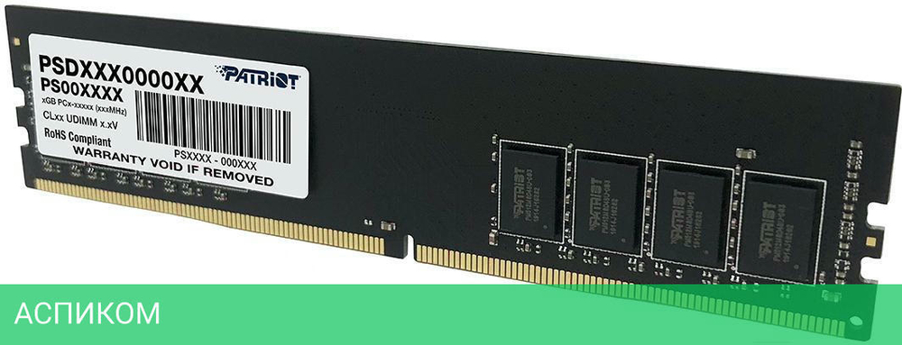 Оперативная память Patriot DDR4 8GB Signature RTL (PSD48G32002)