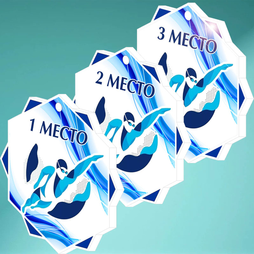 Акриловая медаль Плавание 1703