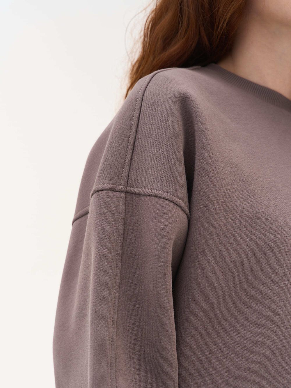 Свитшот "Темный шоколад" женский утепленный