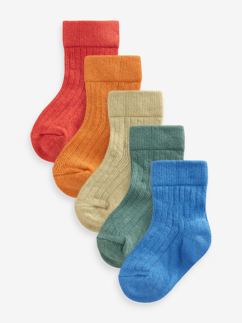 Носки для малышей Next N28-220, 5 шт., Синий, Красный, Зеленый