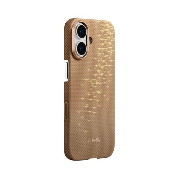 Чехол Pitaka Edge Case для iPhone 17, Золотой блик | Golden Glint
