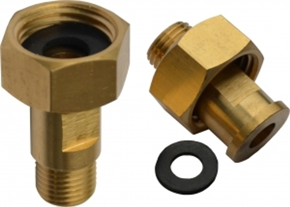 Штуцер латунный с накидной гайкой 1/4" х 1/2" (30мм)