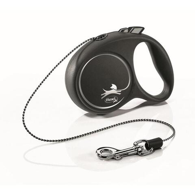 FLEXI Рулетка BLACK DESIGN XS трос 3 м до 8 кг, серебряный