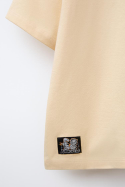 ZARA ФУТБОЛКА С ПРИНТОМ GARFIELD © PAWS INC, МАНДАРИНОВЫЙ