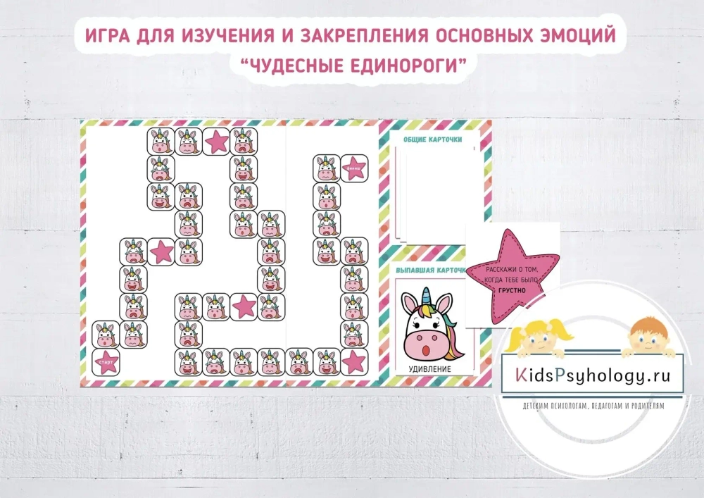 Игра для изучения и закрепления основных эмоций "Чудесные единороги"