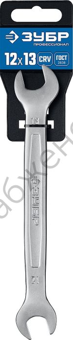 ЗУБР 12 х 13 мм, рожковый гаечный ключ, Профессионал (27010-12-13)