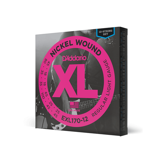 Струны для бас-гитары D'ADDARIO EXL170 12