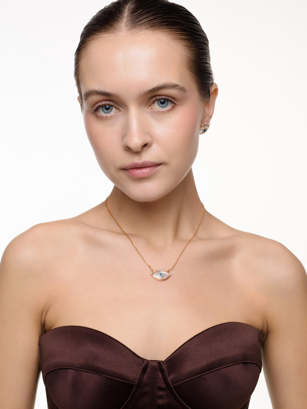 Колье "Pearly Look" Gold