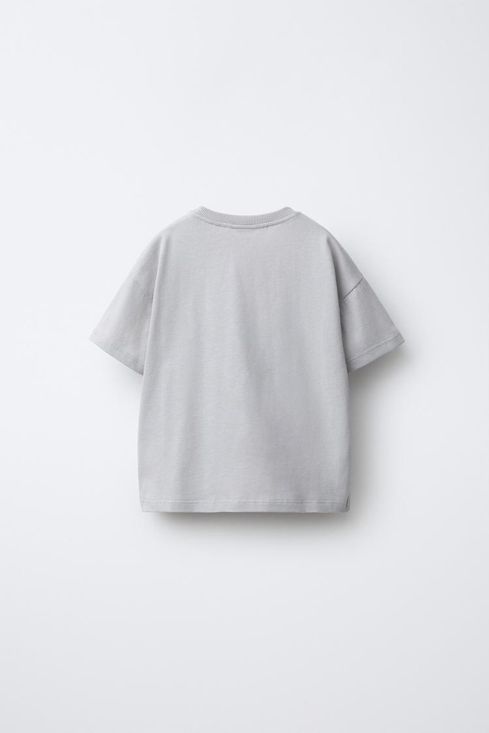 ZARA ФУТБОЛКА С РЕЛЬЕФНОЙ НАДПИСЬЮ, АНТРАЦИТОВО-СЕРЫЙ