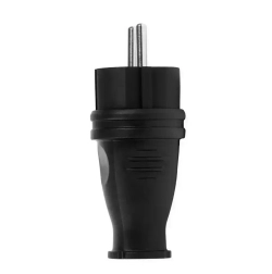 Вилка электрическая Smartbuy, прямая каучуковая 230В, 2P+PE, 16A, IP44 (SBE-16-P07-R)