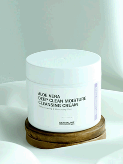 Мягкий крем для глубокого очищения лица Dermaline ALOEVERA DEEP CLEAN MOISTURE CLEANSING CREAM
