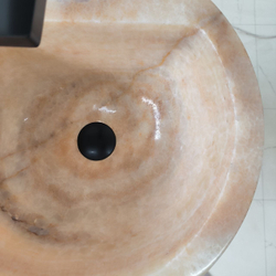 Раковина напольная из оникса Yellow ON-04198 (40*40*90 см)