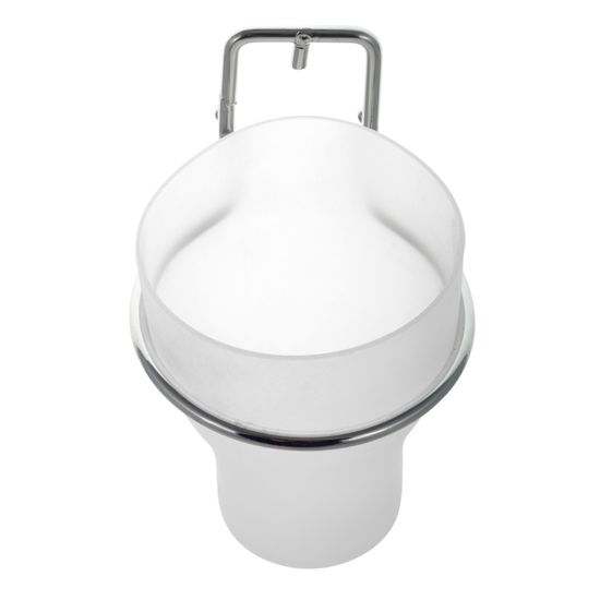 Стакан для зубных щеток пластиковый Besser BS 0157 (9х10х15 см) на хромированной подвеске с креплением "SMART STICKER"