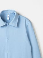 Рубашка трикотажная "Голубая" на кнопках 7+