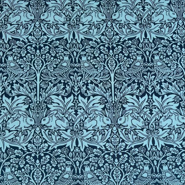 БРАТЕЦ КРОЛИК, У.МОРРИС, НЭВИ, . 100% хлопок Handmade Fabrics 3