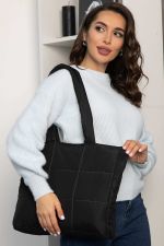 Сумка-шопер стеганая (черная) СШ07-46 LT Collection