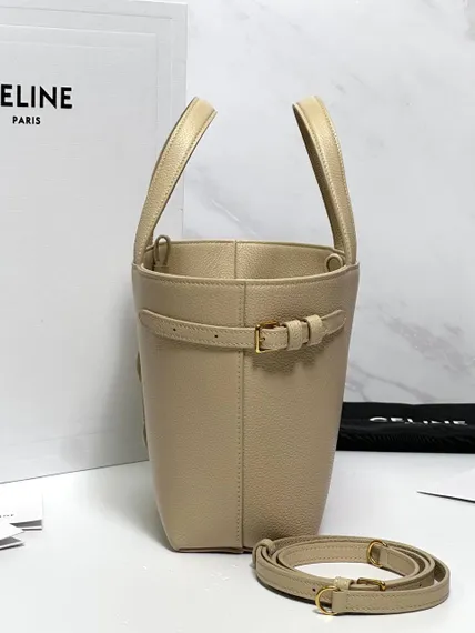 Сумка CELINE MINI CABAS ANAIS ИЗ ТЕЛЯЧЬЕЙ КОЖИ, Бежевая