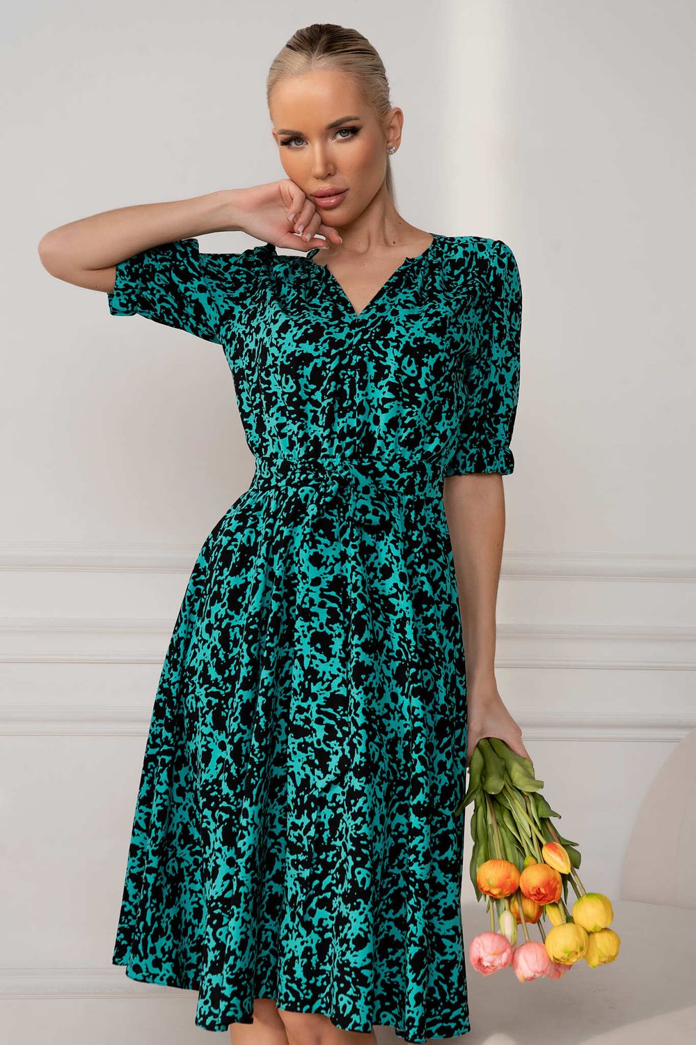 Платье Лагуна (зеленое) П13442-45М LT Collection