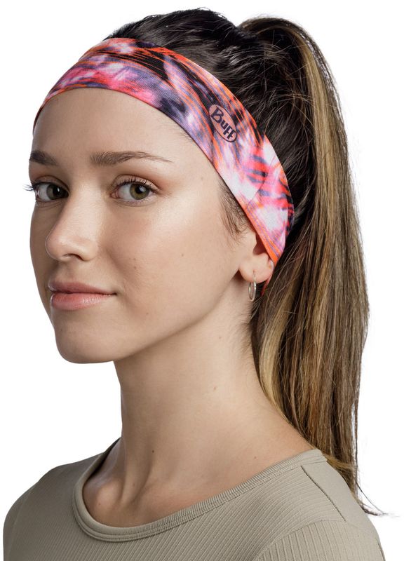 Узкая спортивная повязка на голову Buff Headband Slim CoolNet Zat Multi Фото 2