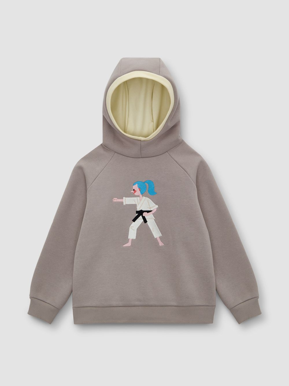 Худи серо-бежевый ЕДИНОБОРСТВА