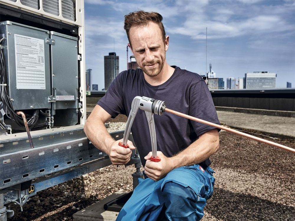 Набор Rothenberger ROLOCK COMBI KIT, экспандер ROLOCK+отбортовщик в одном наборе, 1/2-3/4-1"