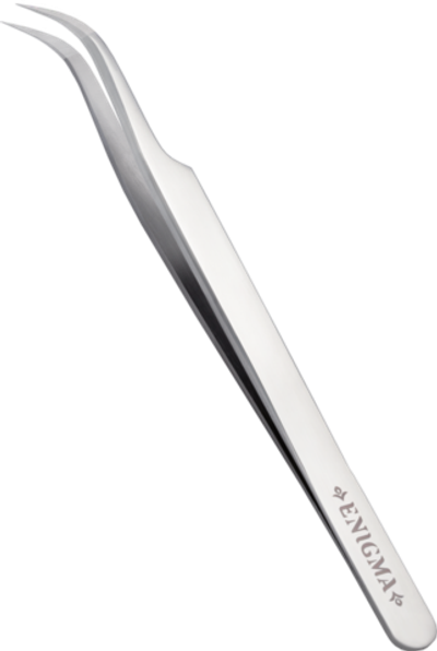Пинцет изогнутый 90° Enigma (Metallic)