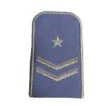 Погоны РЖД вышит. мет. серебр. голубые (2 лычки 1 звезда)