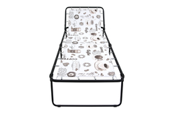 Кровать раскладная Арина (аналог Надин с407) арт.с1249 (цвет ткани бежевый рис.кофе