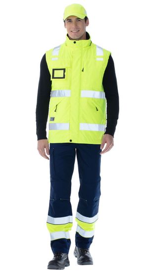 Куртка-трансформер "Толиман" сигнальная (желтый/черный)