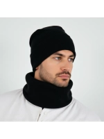 Зимний комплект вязаная шапка бини и тёплый снуд-бафф