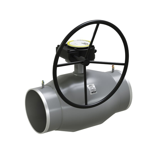 Кран стальной шаровой цельносварной LD Energy Regula, DN-250 PN-25, длина-510мм, стандартнопроходной, приварной с редуктором