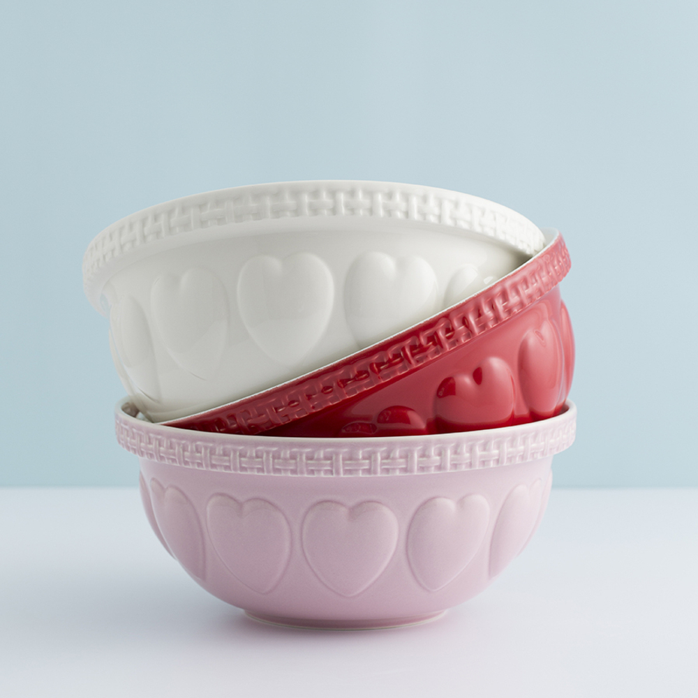 Миска hearts 29 см кремовая