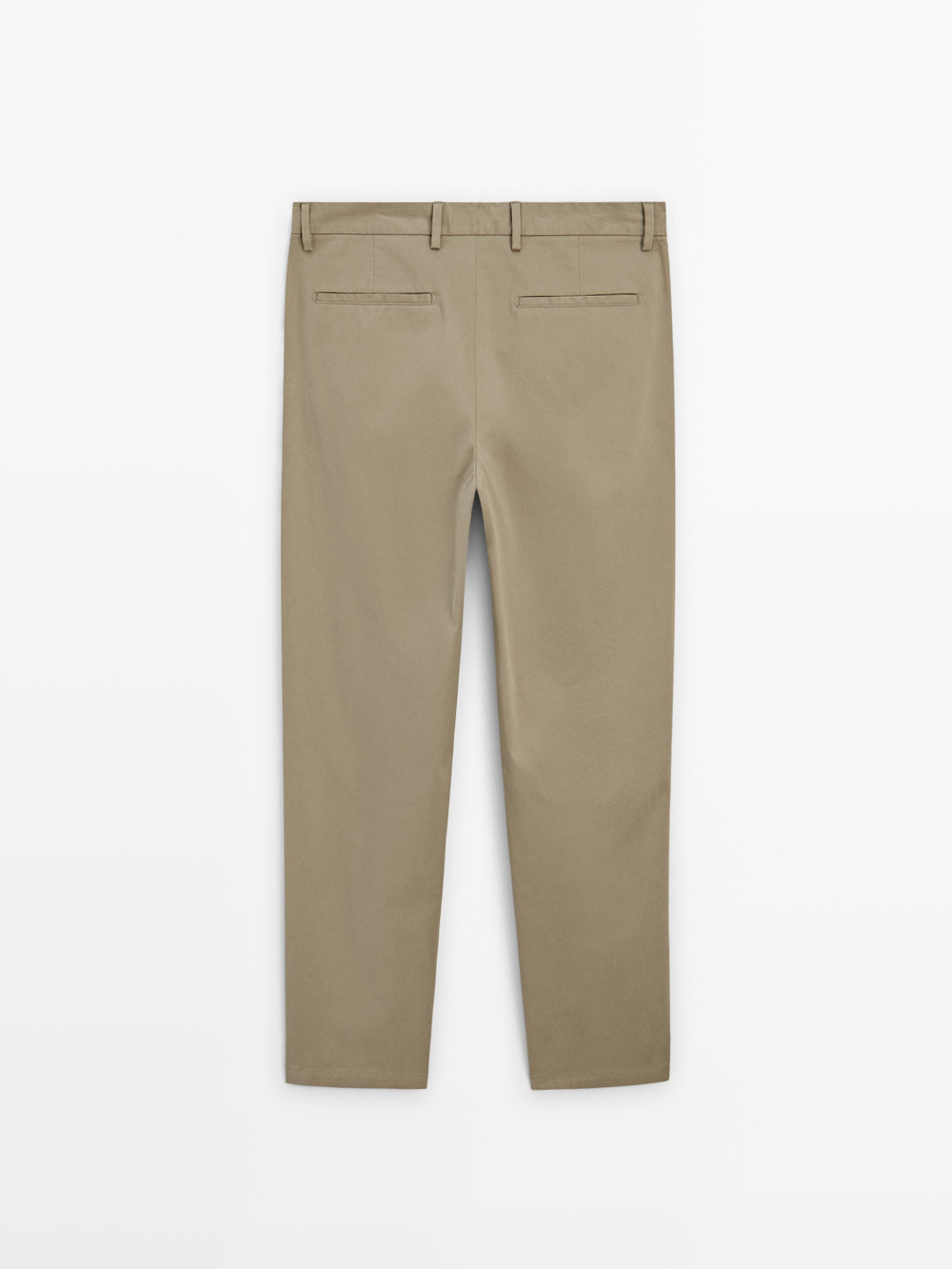 Massimo Dutti Зауженные брюки из хлопка, охра