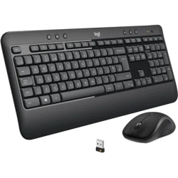 Комплект (клавиатура + мышь) 920-008686 Logitech Клавиатура + мышь MK540 Advanced, USB, беспроводной, черный оригинальная заводская гравировка RU/LAT