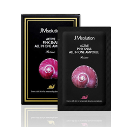 JMsolution Active Pink Snail All In One Ampoule сыворотка 3 в 1 для сияния кожи с муцином улитки