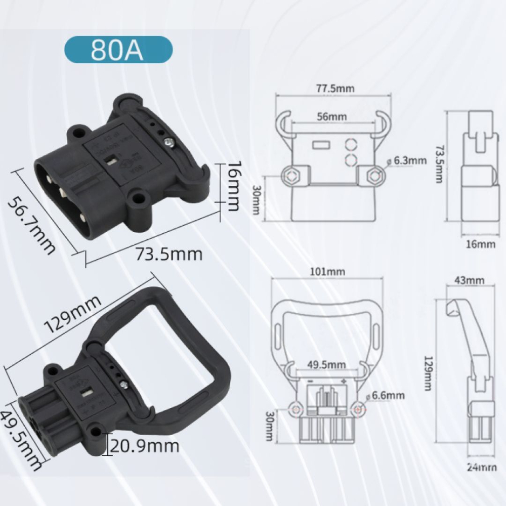 Силовой разъем REMA высокотоковый 80A