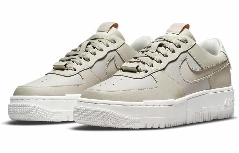 Кроссовки Nike Air Force 1 Low Pixel "Light Stone" (Женская размерная сетка)