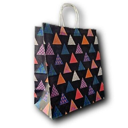 Пакет подар. бумажн. 25*22*12 см, 100 гр/м2 Геометрия, крученые ручки