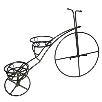 Подставка для цветов Велосипед на 2 горшка (бронзовый антик) ХТ8150